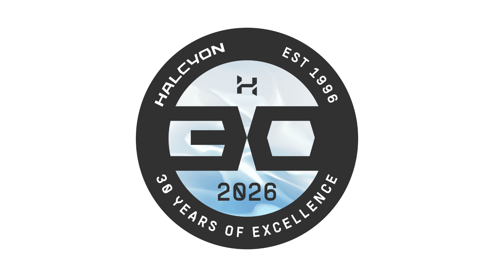 Halcyon's 30th anniversary logo